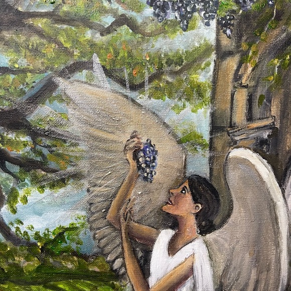 Original signed Acrylic Painting “Harmony of the Divine Vineyard” Tuscany, Italy - Picture 3 of 6